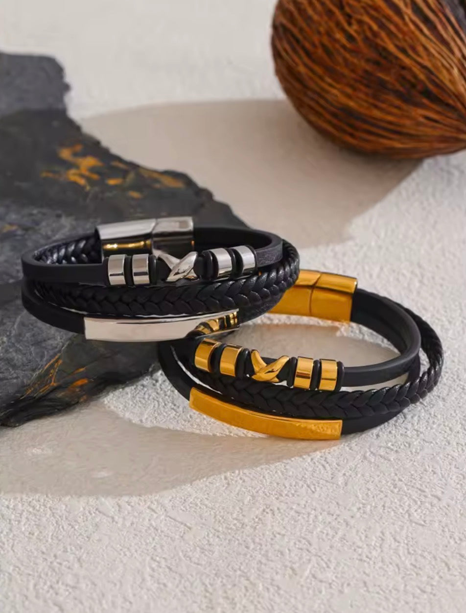 Pulsera Multicapa Triple Gold