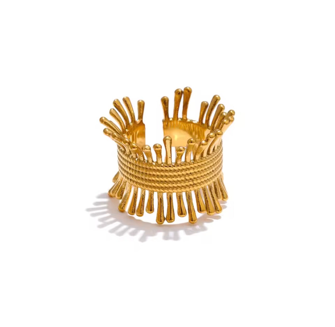 Anillo Oro Tribal Abierto
