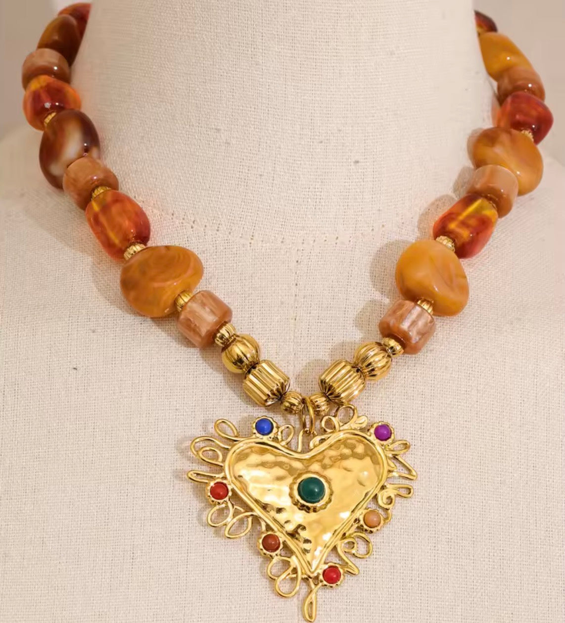 Statement Resin Acrylic Necklace