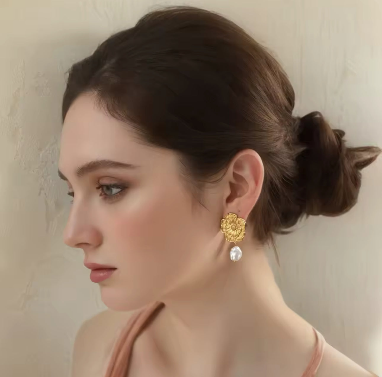 Flor Grandes Con Perlas