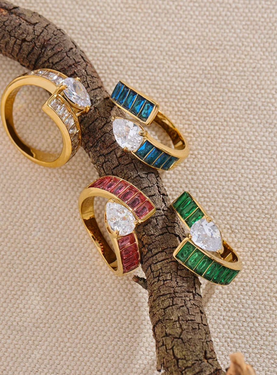 Anillo Serpiente Cristal