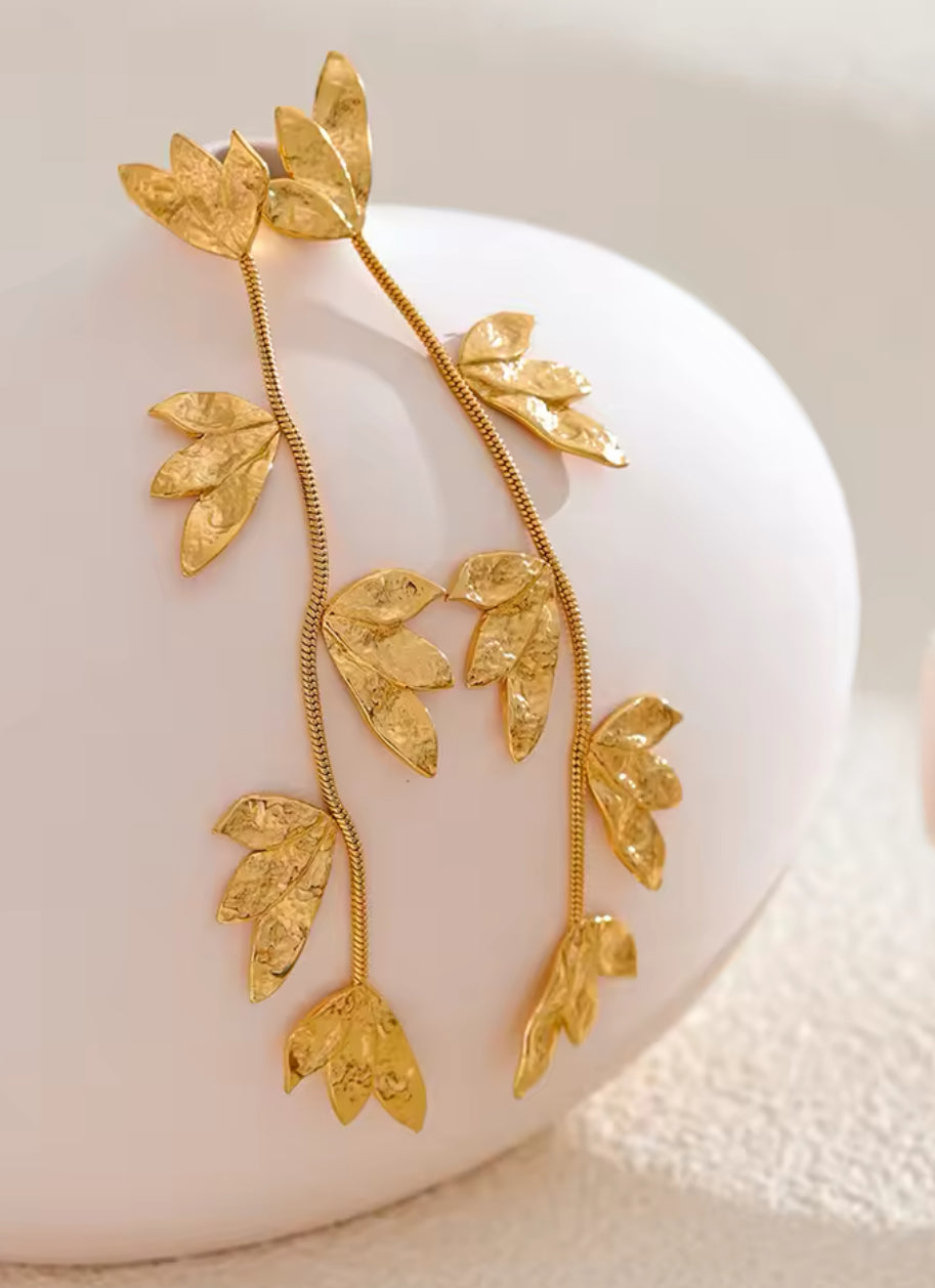 Flower Fall Drop Earrings