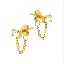 Piercings Rectangular con Cadena