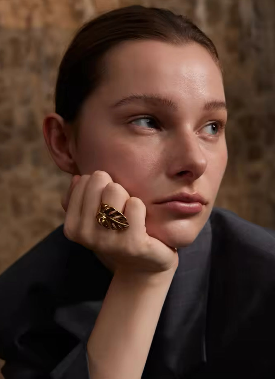 Anillo Hoja de Metal