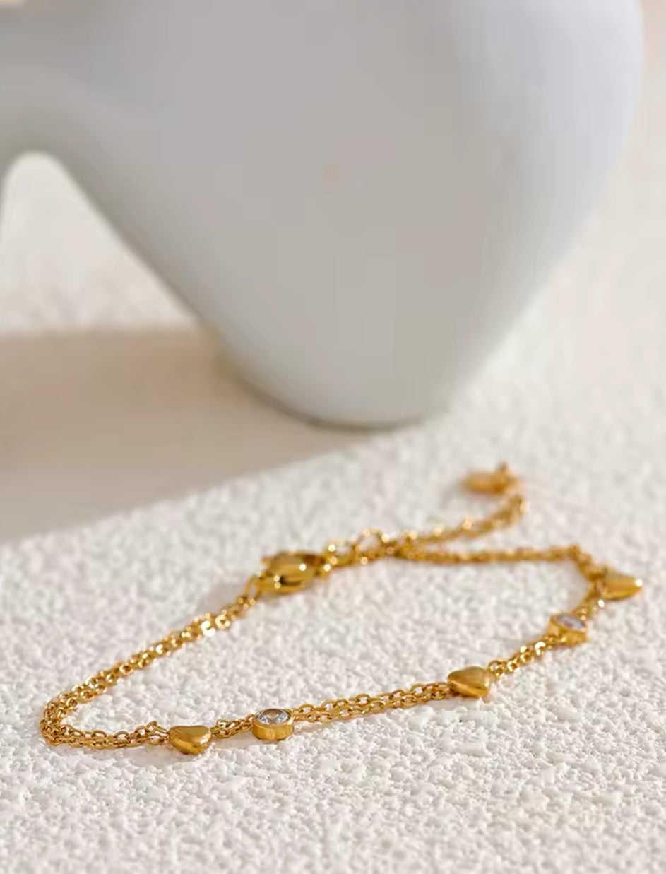 Pulsera Doble Capa Corazón