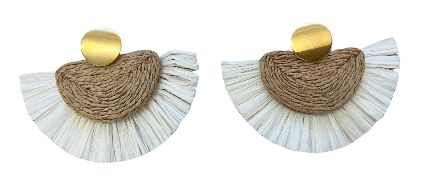 Abanico de Rafia con Acero