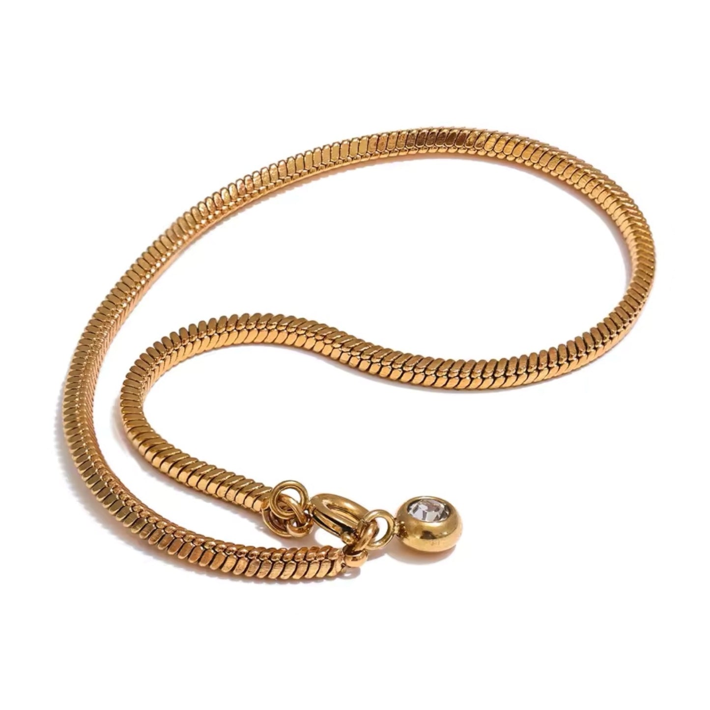 Crystal Drop Snake Chain