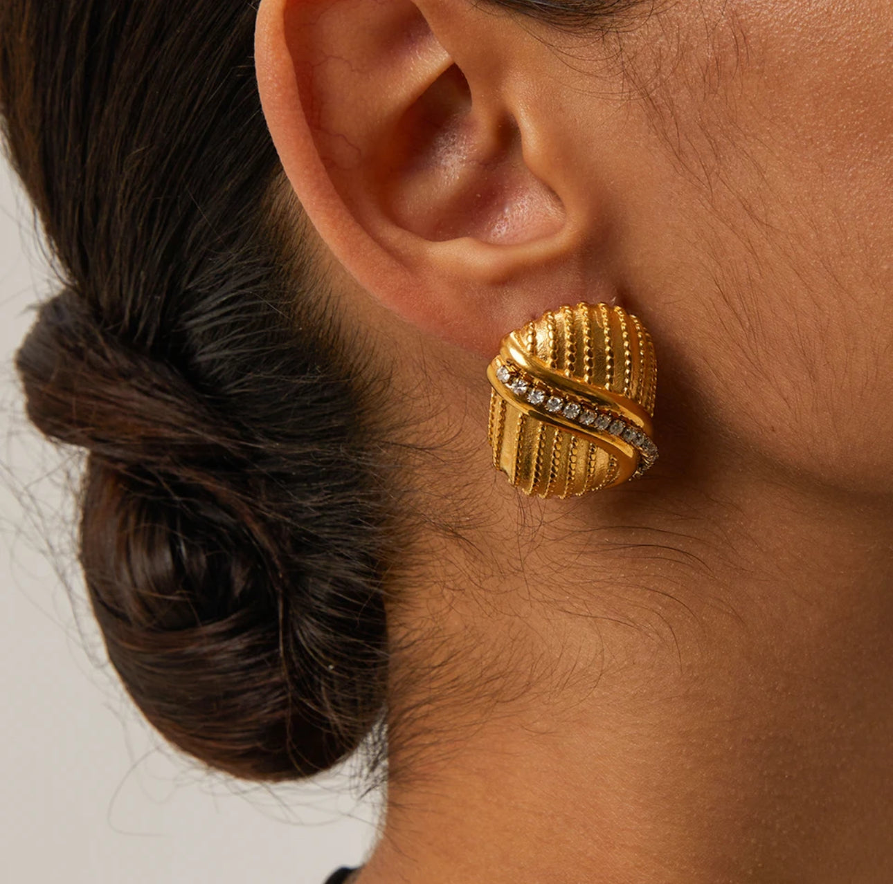 Aretes de Lujo Linea de Cristal