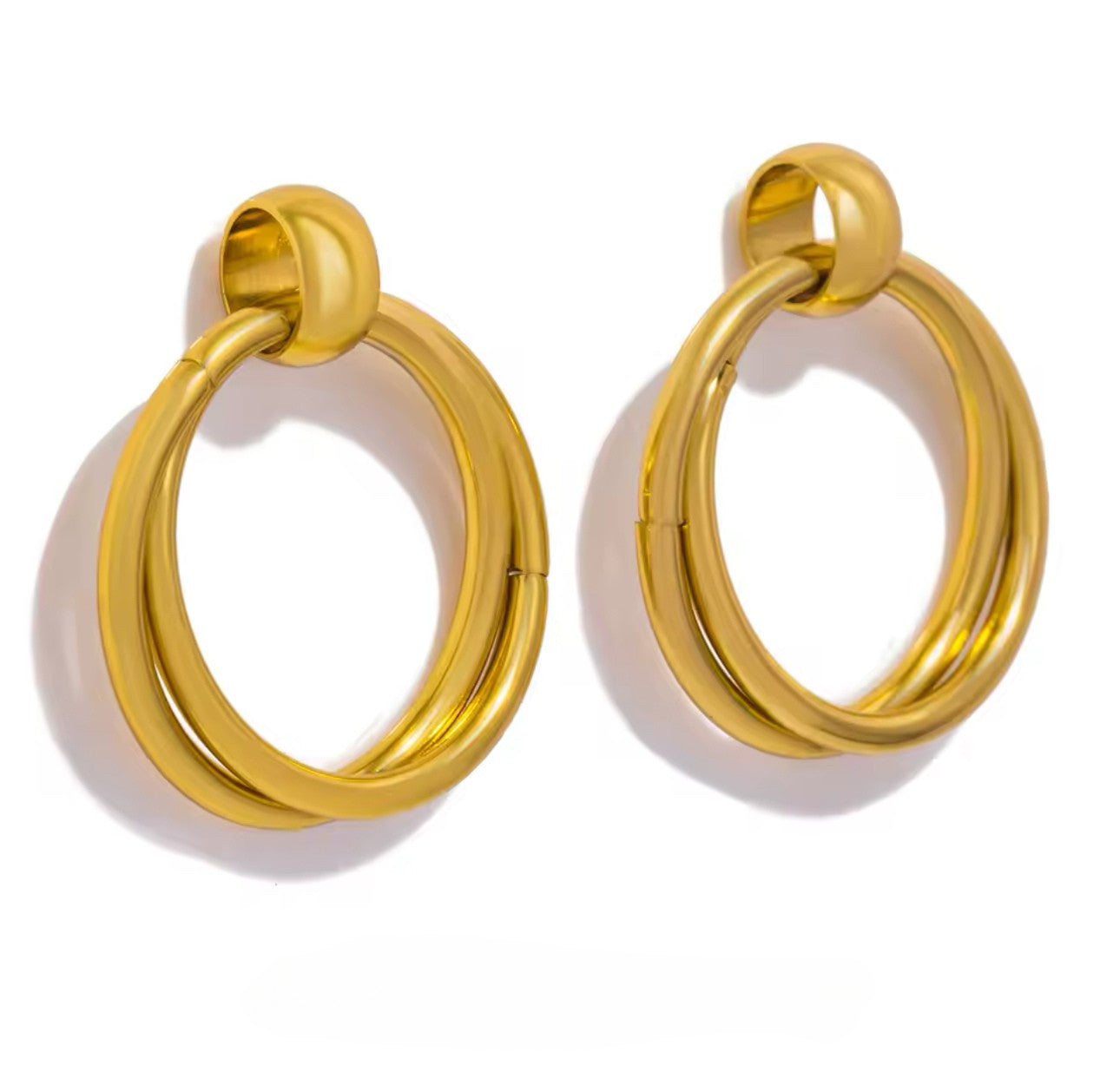 Aretes Gota Geométricos Redondos