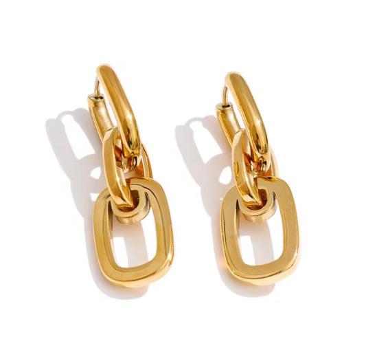 Pendientes Rectangulares Doble uso