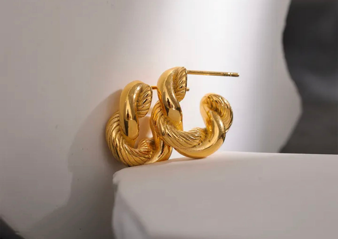 Little Curly C-Hoops