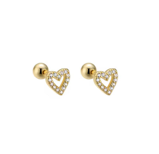 Piercing Corazon Micropave con Bolita