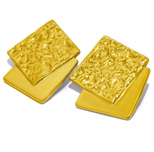 Pendientes Cuadrados Martillados