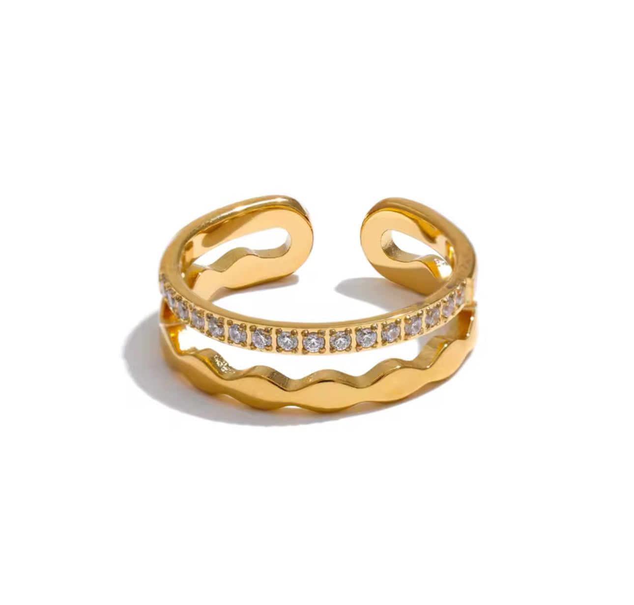 Anillo Abierto Doble Capa