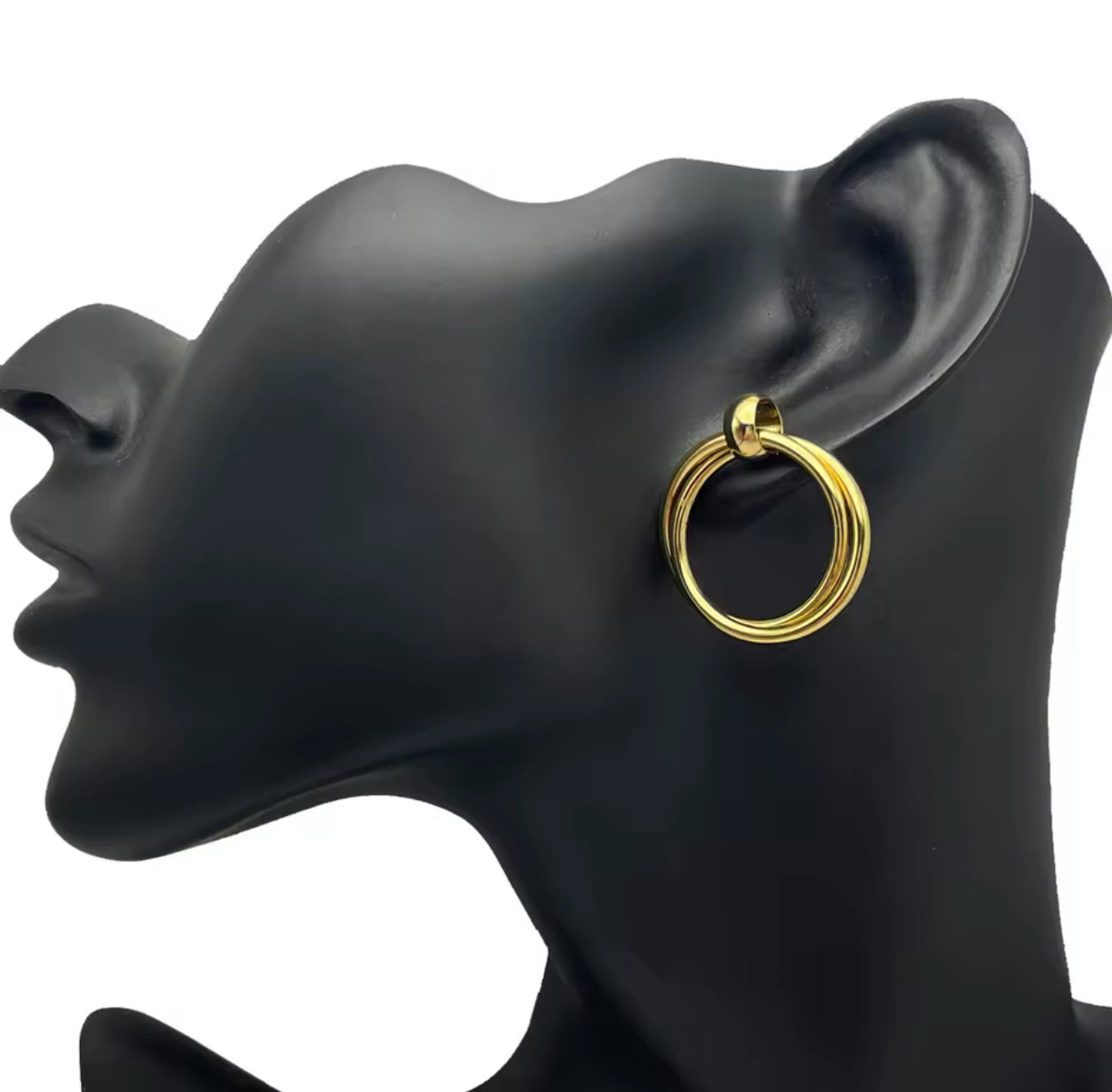 Aretes Gota Geométricos Redondos