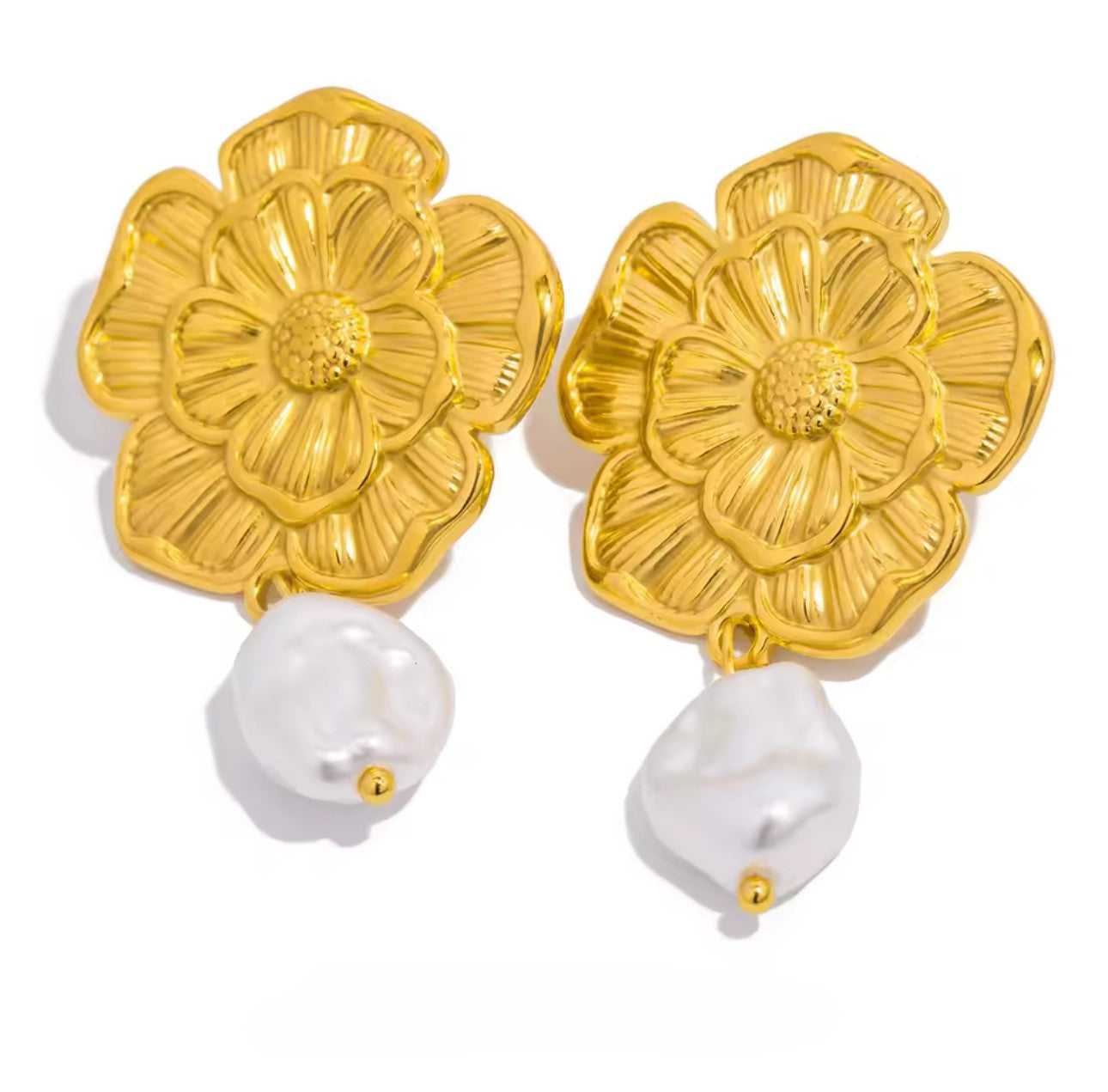 Flor Grandes Con Perlas