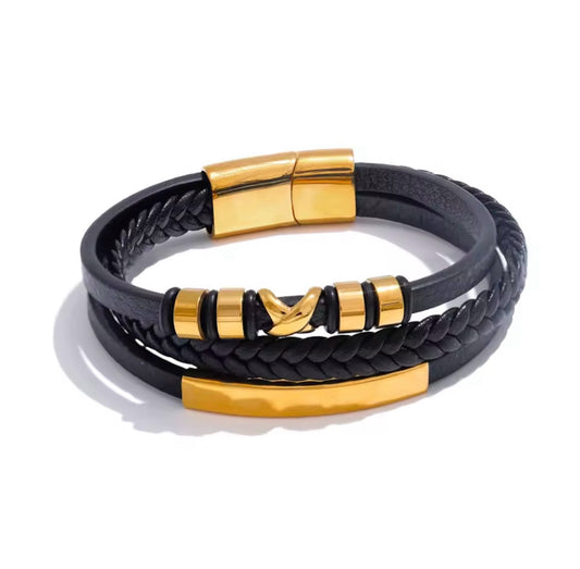 Pulsera Multicapa Triple Gold