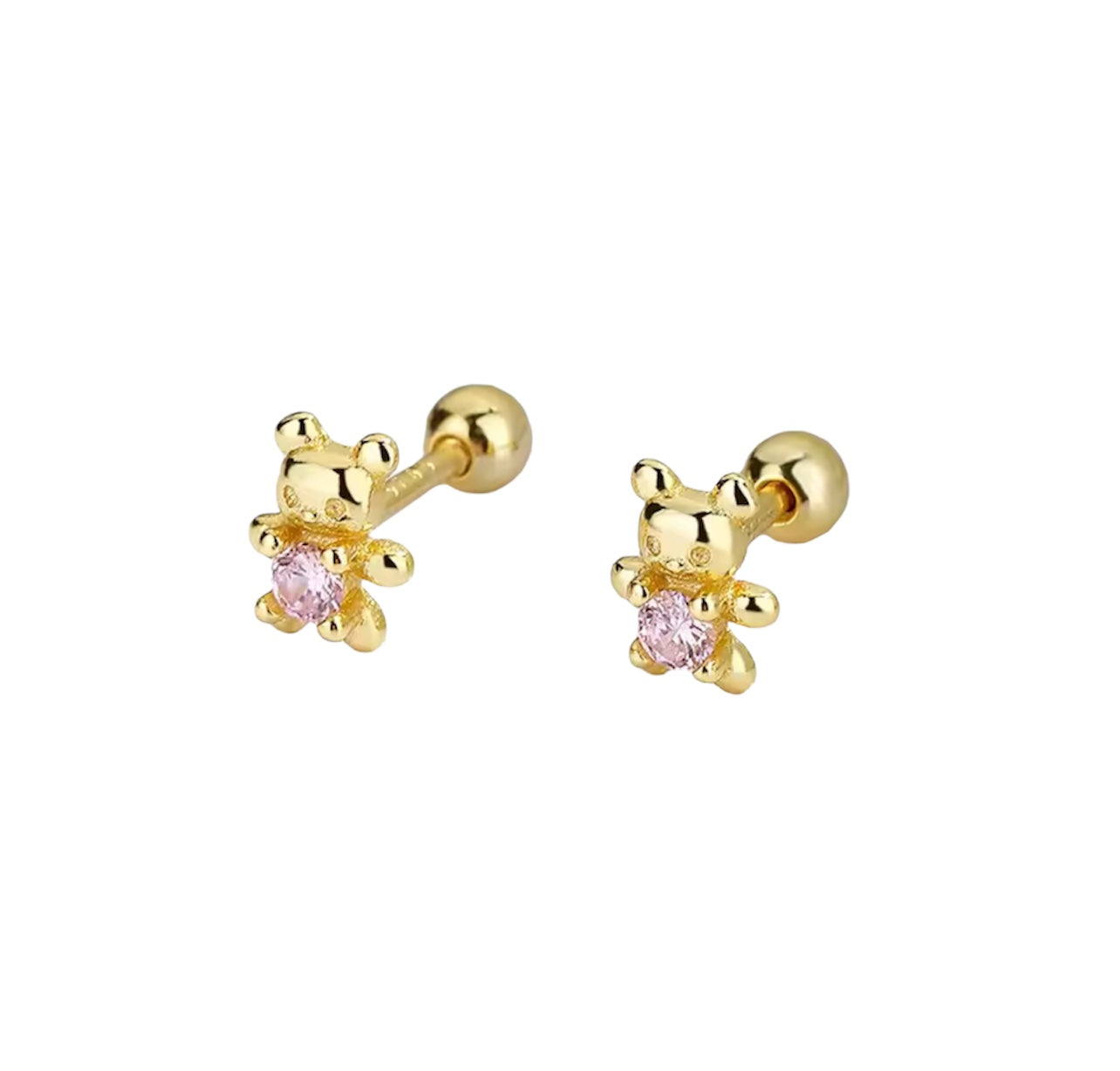 Piercing Osito de Cristal Rosa