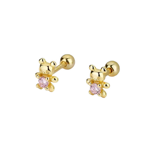 Piercing Osito de Cristal Rosa