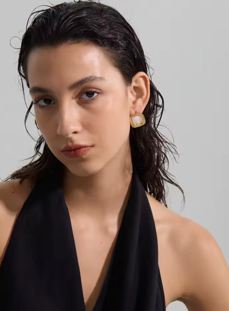 Pendientes Cuadrados de Resina