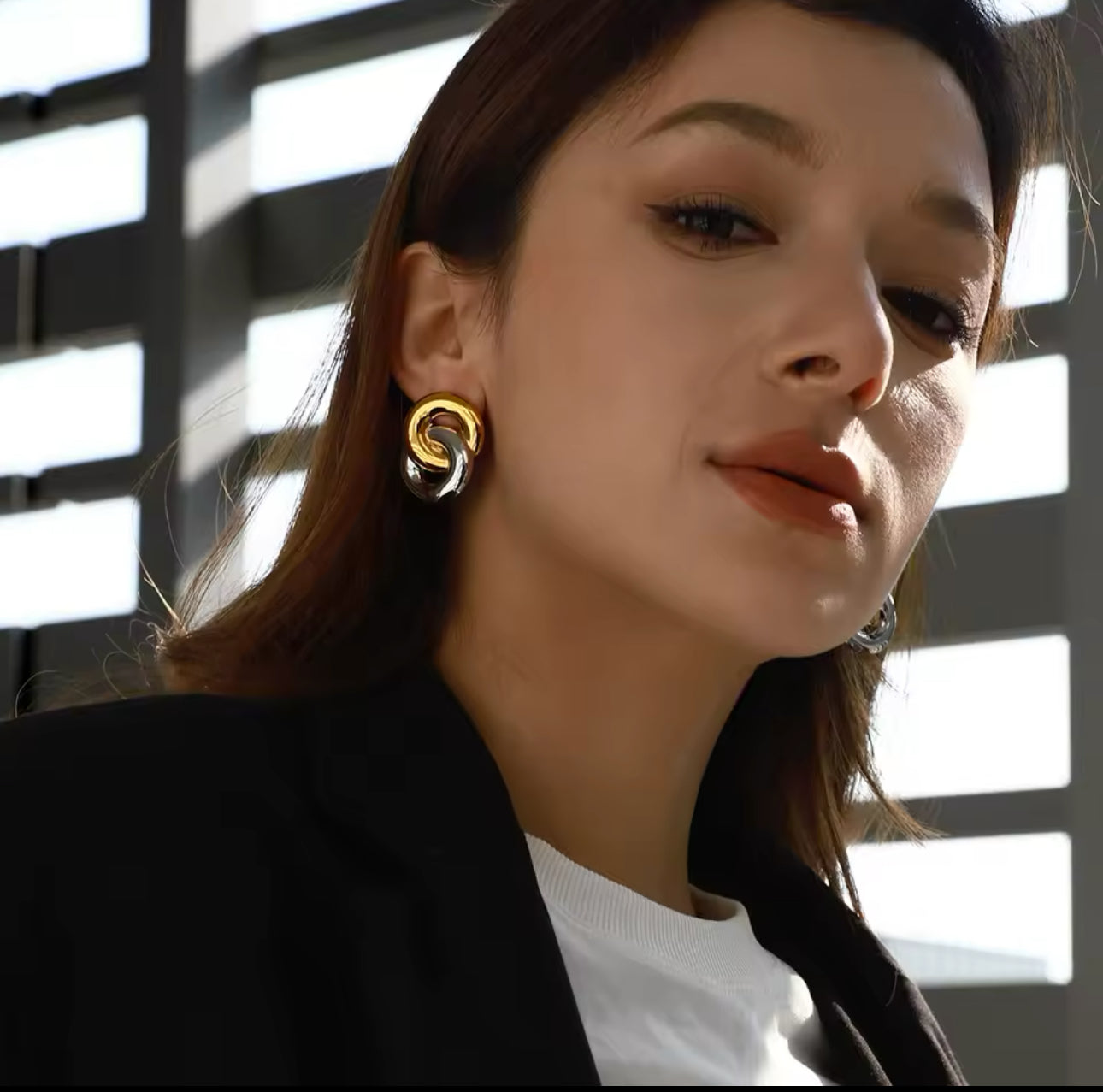 Aretes Doble Círculo Mix