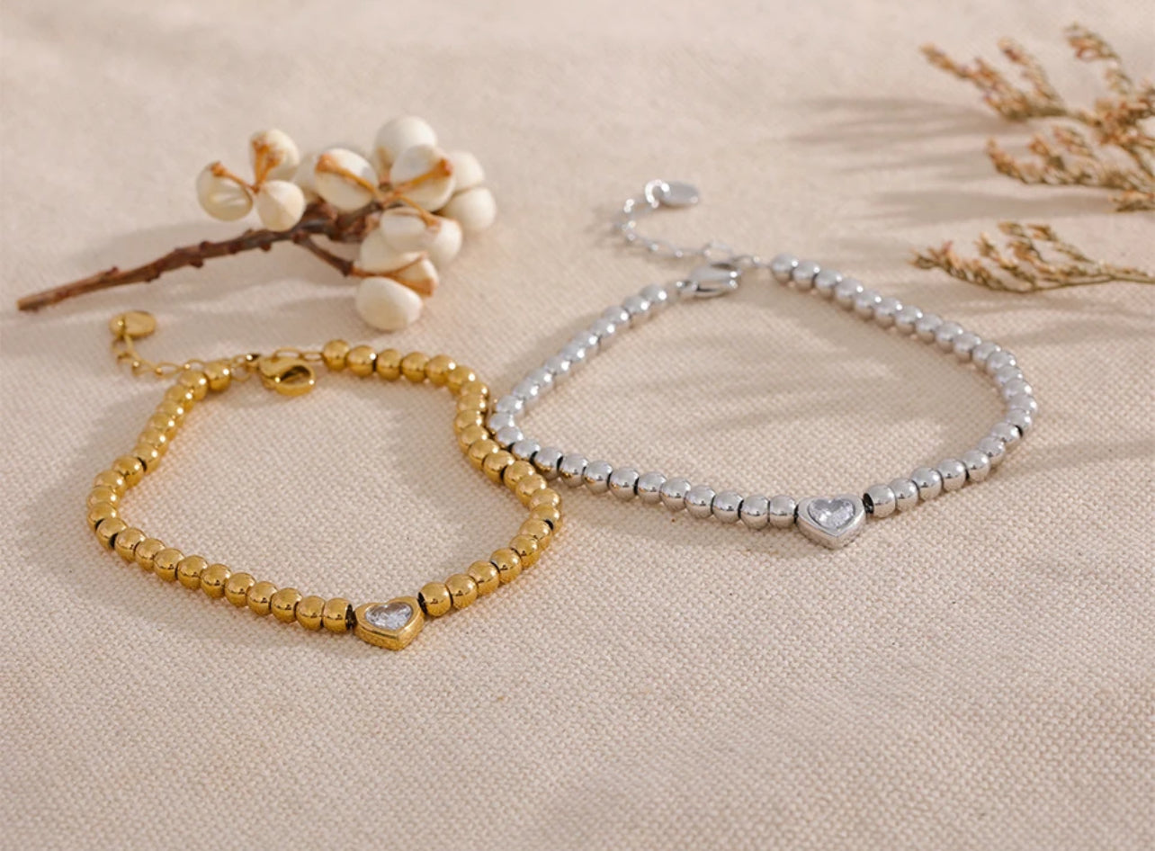 Heart Beads Bracelet
