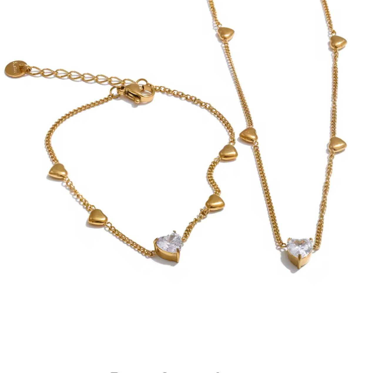 Conjunto Corazones Circonia