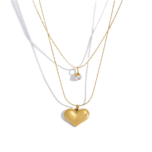 Conjunto Corazón Circonia