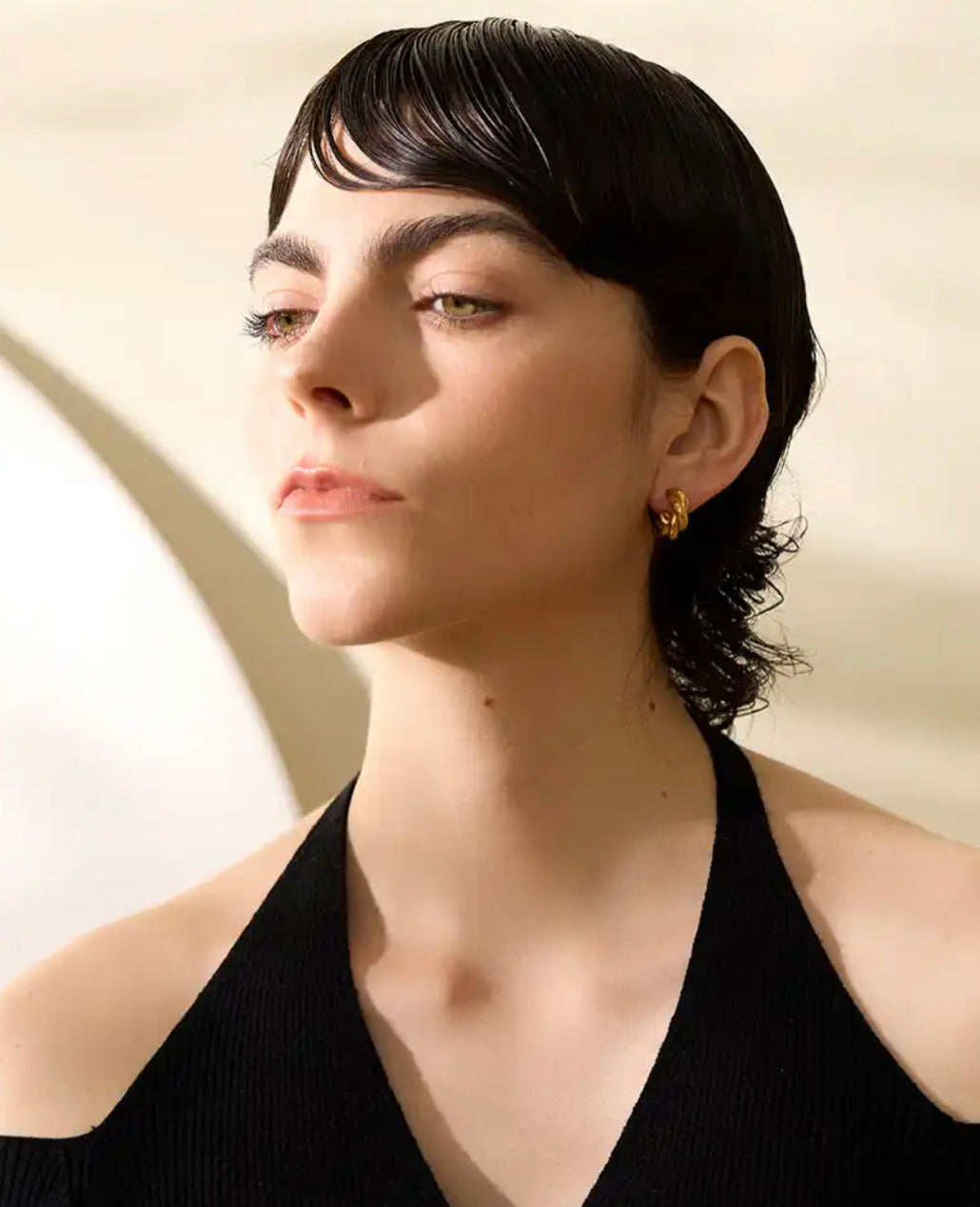 Little Curly C-Hoops