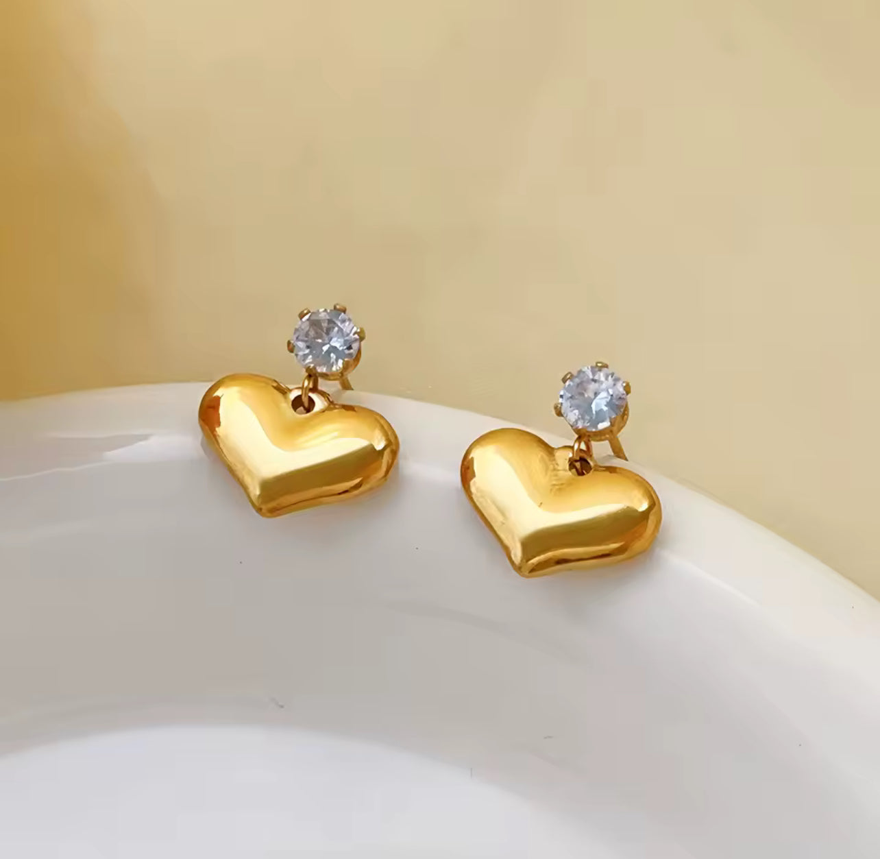 Conjunto Corazón Circonia