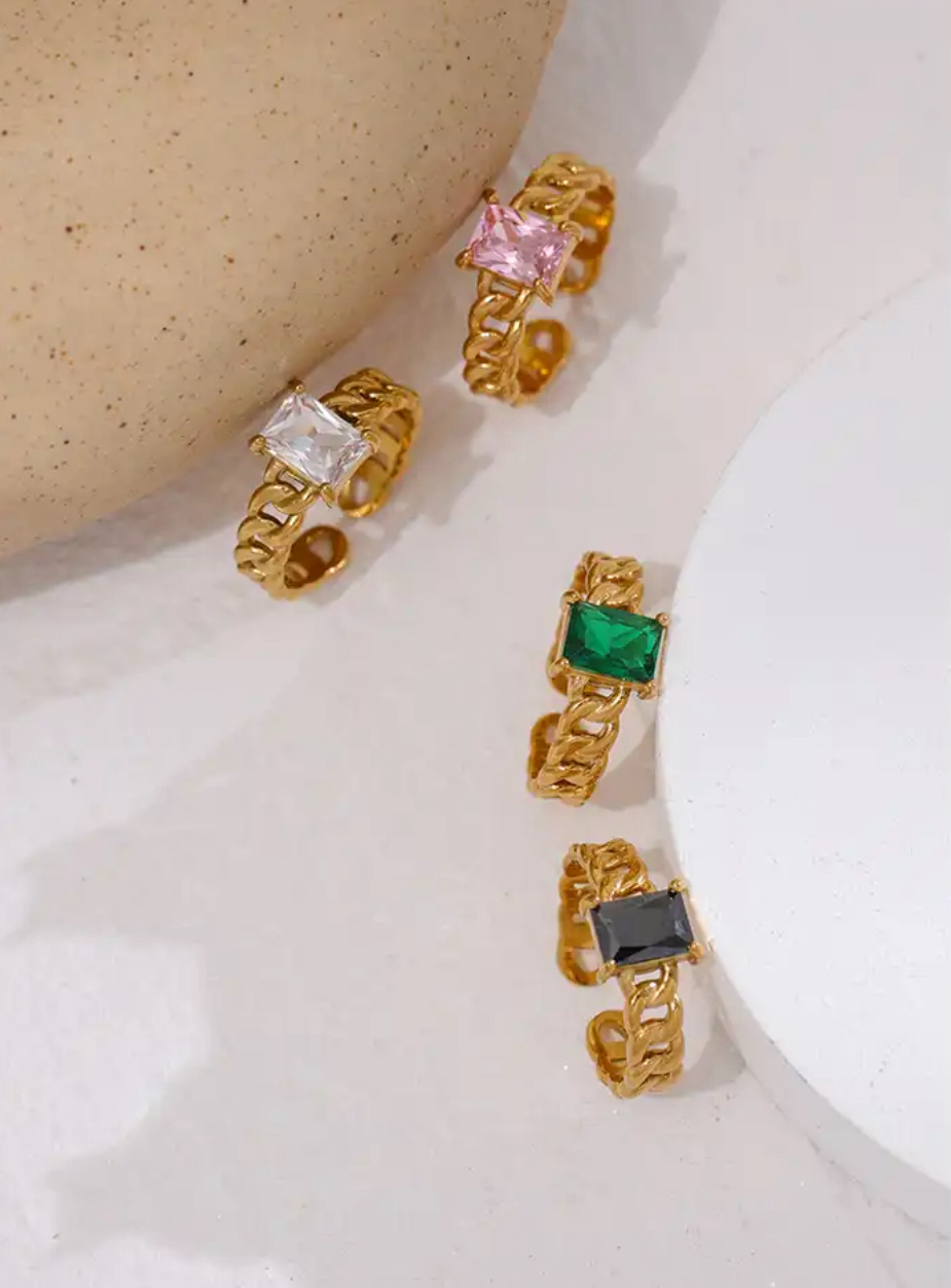 Chain Crystal Ring