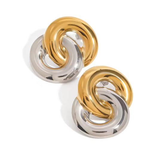 Aretes Doble Círculo Mix
