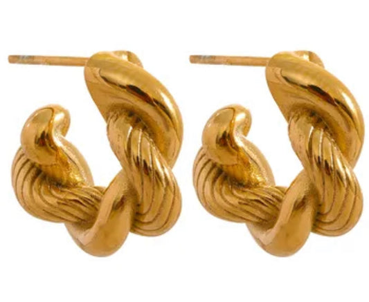 Little Curly C-Hoops