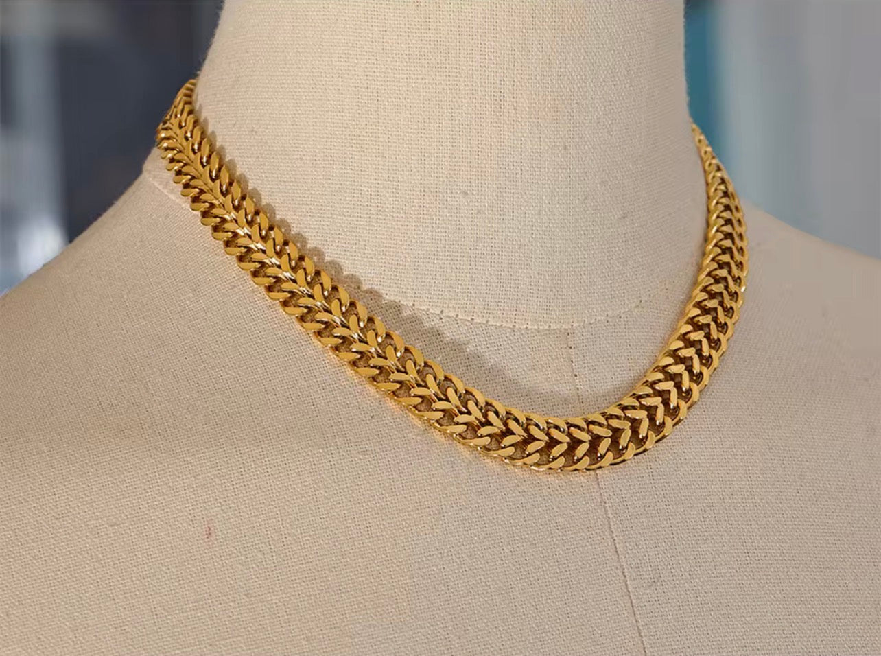 Wide Cuban Chain Set