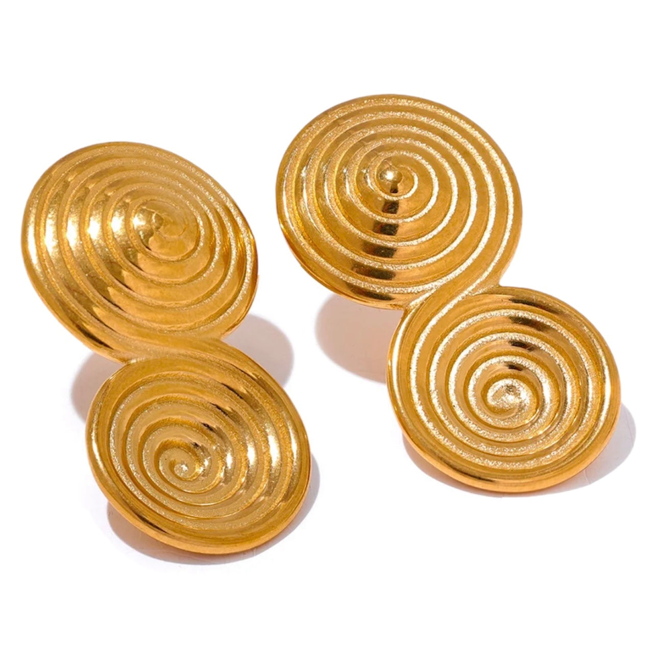 Double spiral Circle Studs