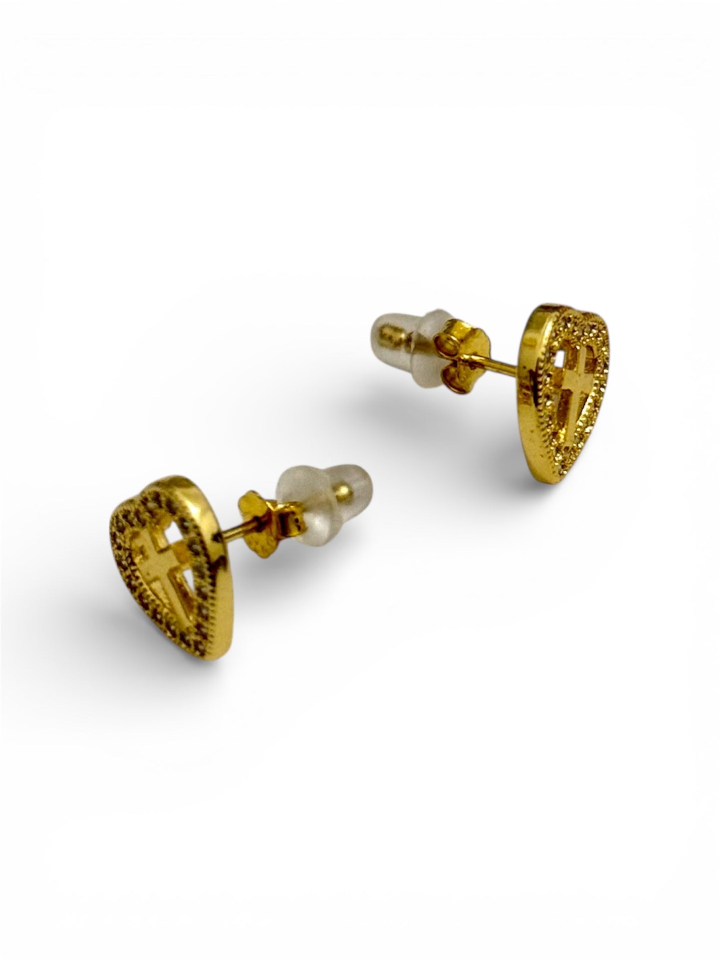 Studs Cruz de Corazón