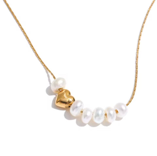 Pearl Heart Necklace