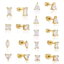 Piercings Cristales PVD 18k