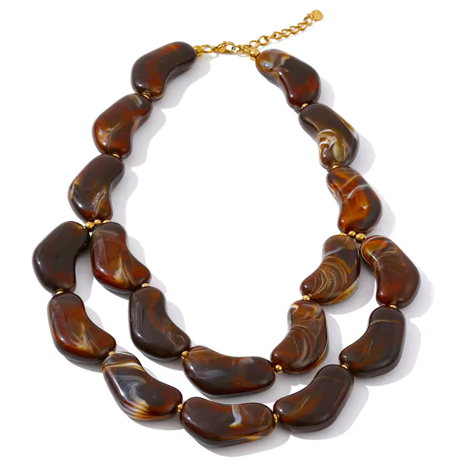 Brown Imperial Resin Necklace