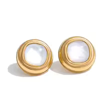 Golden Shell Studs