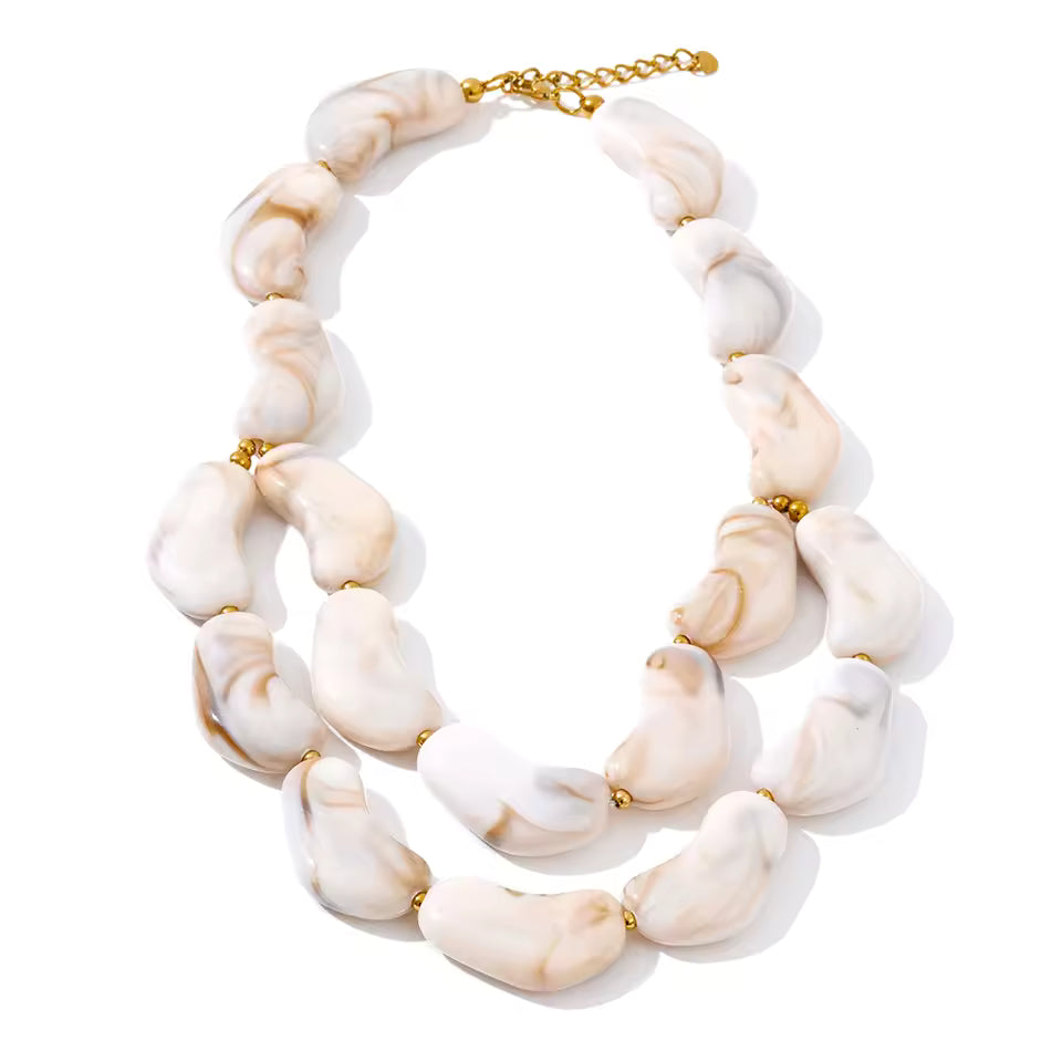 Bone Imperial Resin Necklace