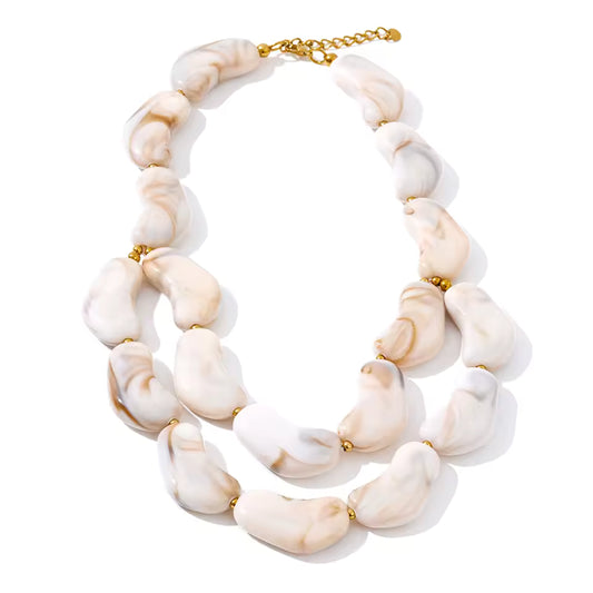 Bone Imperial Resin Necklace