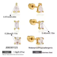 Piercings Cristales PVD 18k